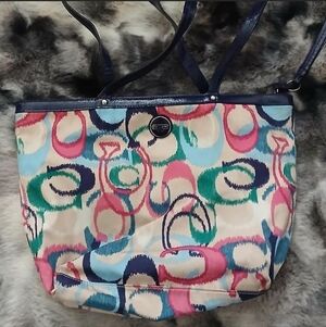 Coach Ikat Scribble Print tote bag